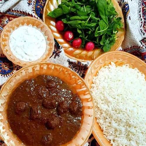 تصویر 1 از خرید کنسرو خورشت فسنجون گوشت قلقلی + قیمت فروش استثنایی